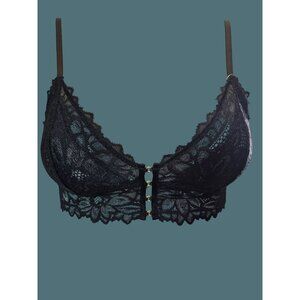 Aerie Lace Feminine Black Adjustable Straps Wirleess Bra Women Size Small